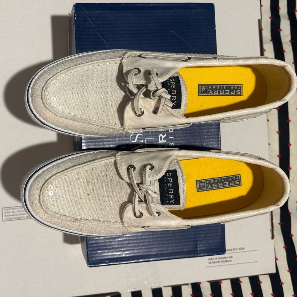 Sperry Bahama White Sequins Women's Sneakers